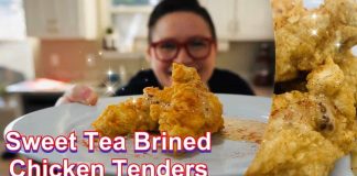 Sweet Tea Brined Chicken Tenders with Maple Mustard Dipping Sauce
